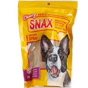 Chewy Snax Лакомство Косточка-узелок из жил цветная для собак средних пород М 65 гр