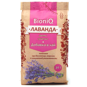 BioniQ Лаванда горная сушеная 30г, добавка в чай, набор трав