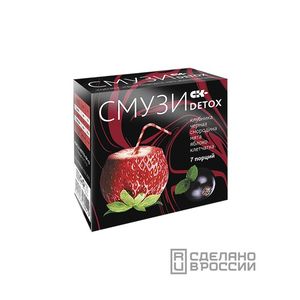 Смузи «DETOX» мята, клубника, 7 порций