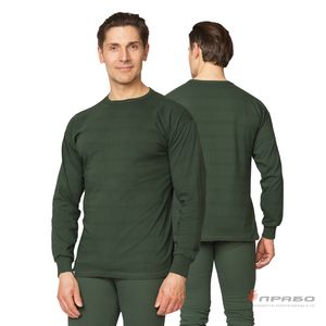 Бельё трикотажное оливковое, 180 г/м (фуфайка и кальсоны)